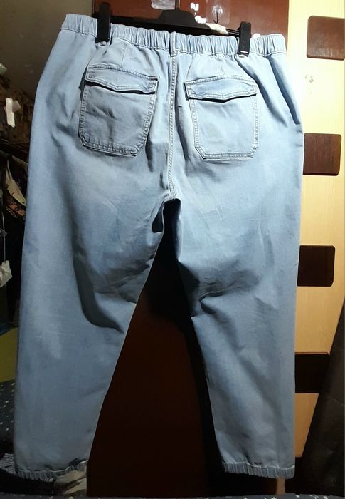 Ого-го какой размерчик новые стрейчевые джинсы джоггеры батал