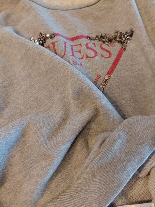 Szara bawełniana bluza Guess s