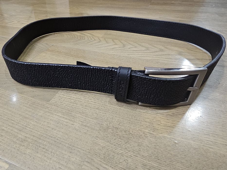 Пасок шкіряний DKNY чорний ремень пояс