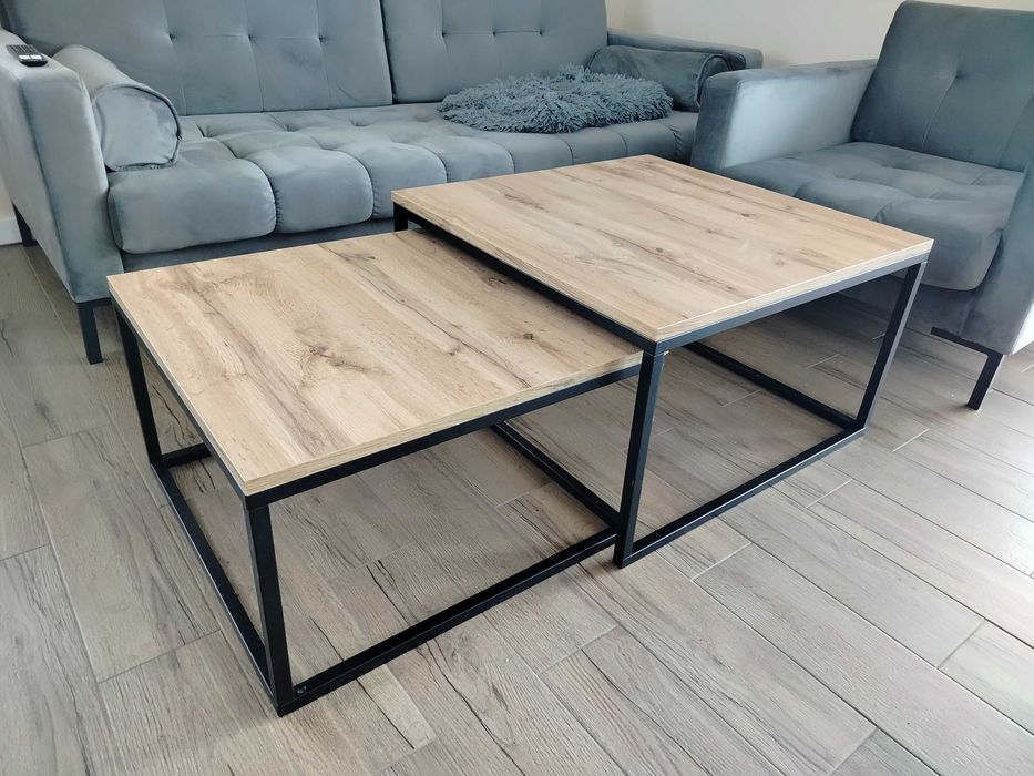 Stolik kawowy podwójny 2w1