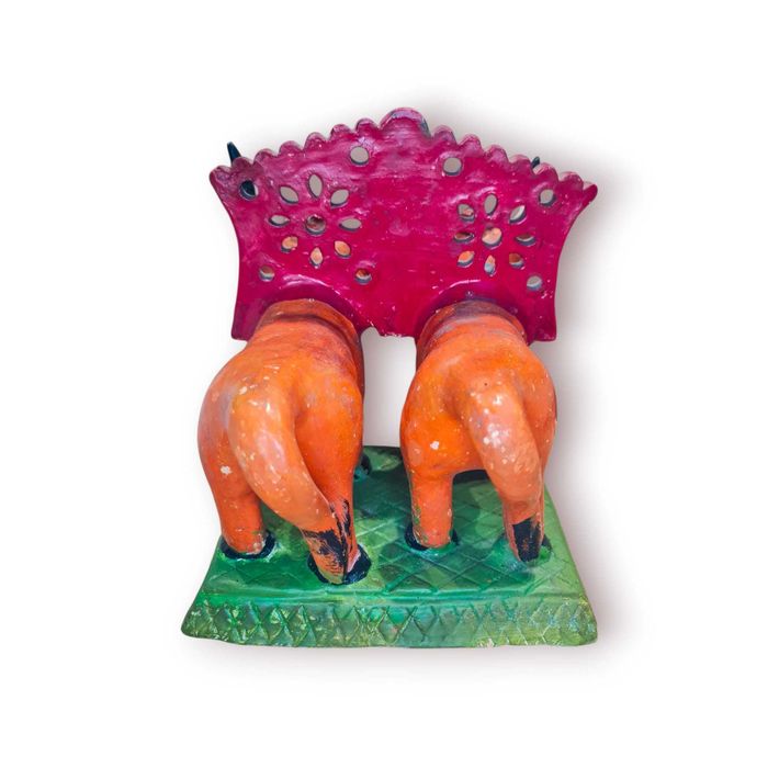 Par Bois c/ Canga Decorativa – Assinado Julia Cota – 20 cm