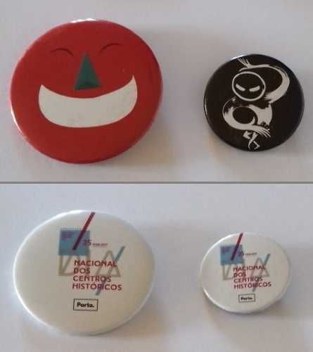 Colecções : postais, canetas, crachás, porta-chaves