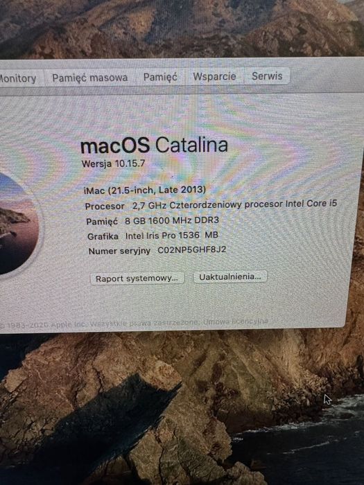 iMac Apple 21,5" Late 2013 i5 2,7Ghz/8GB RAM/ 1TB HDD