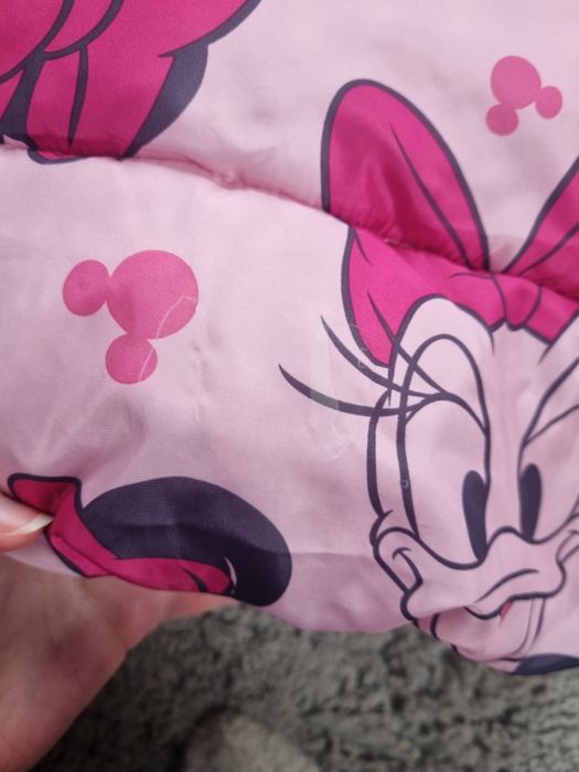 Gruba kurtka zimowa dziewczęca różowa muszka minnie disney rozmiar 92