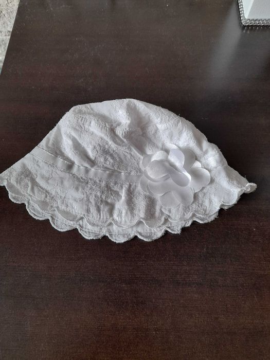 Kapelusz na lato kapelusik bialy dla dziewczynki 86