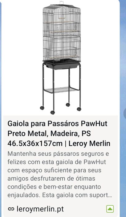 Vendo gaiola de pássaros