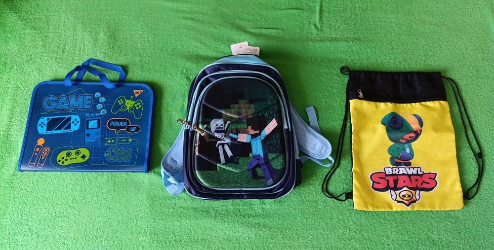 Новые школьный рюкзак Майнкрафт сумка Бравл Старс папка с ручками Yes