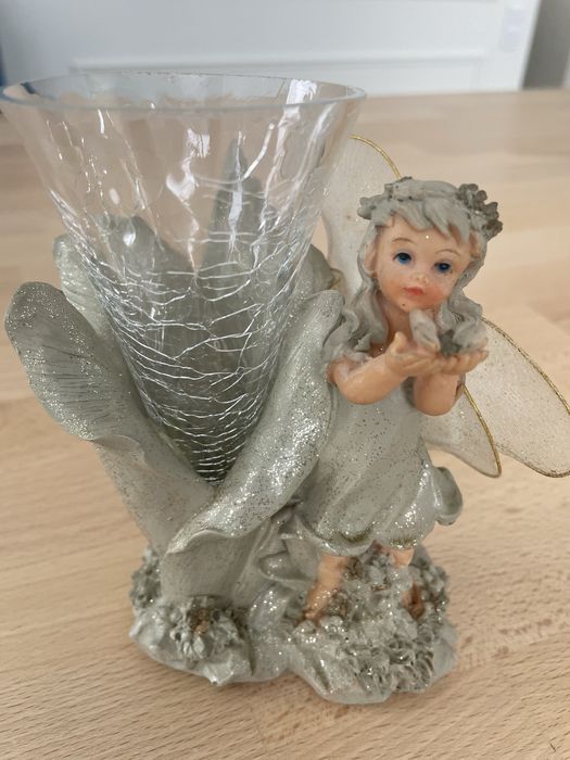 Фігурка керамічна фея ангел колекційна вазочка