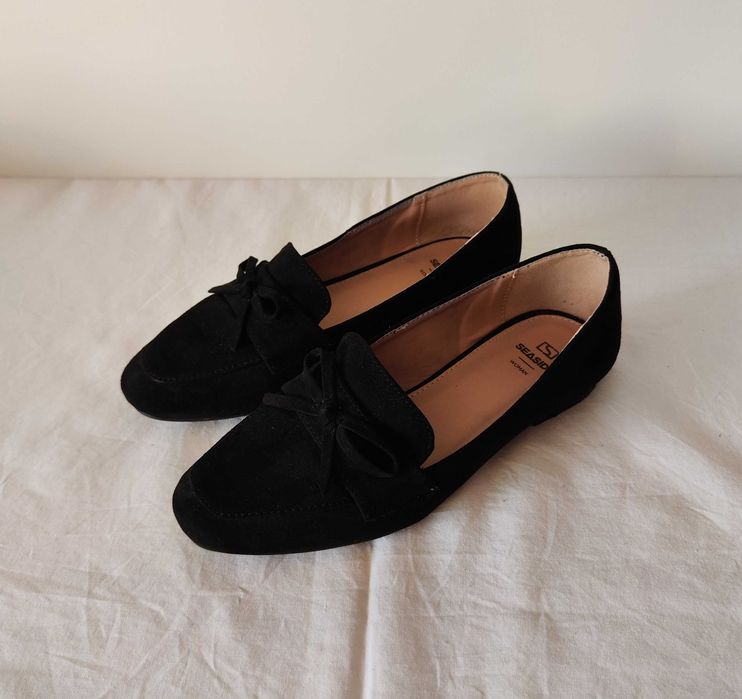 Sapatos Loafer, Pretos, Seaside, Tamanho 35