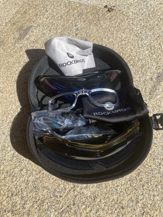 Óculos de sol de ciclismo Rockbros com 5 lentes substituíveis