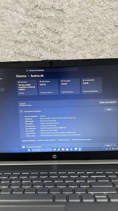 HP 15s Intel Core i3 11ª Geração | 8GB RAM | SSD 256GB | Kit Completo
