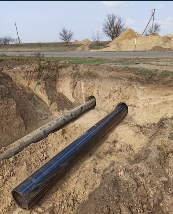 Водопровод. Ремонт.Прокол под  дорогой.
