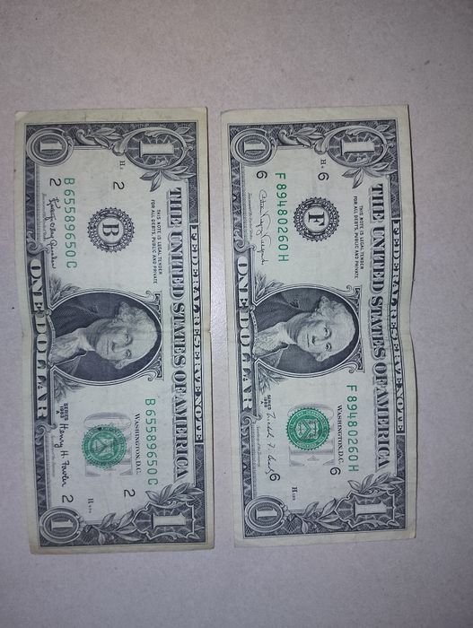 Notas de 1 dollar