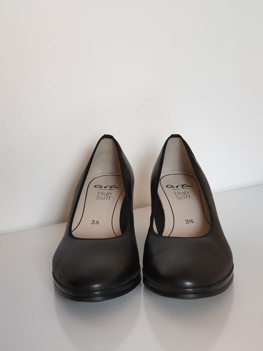 Czółenka Ara półbuty czarne skórzane 36 (model 12- 13436 -05)