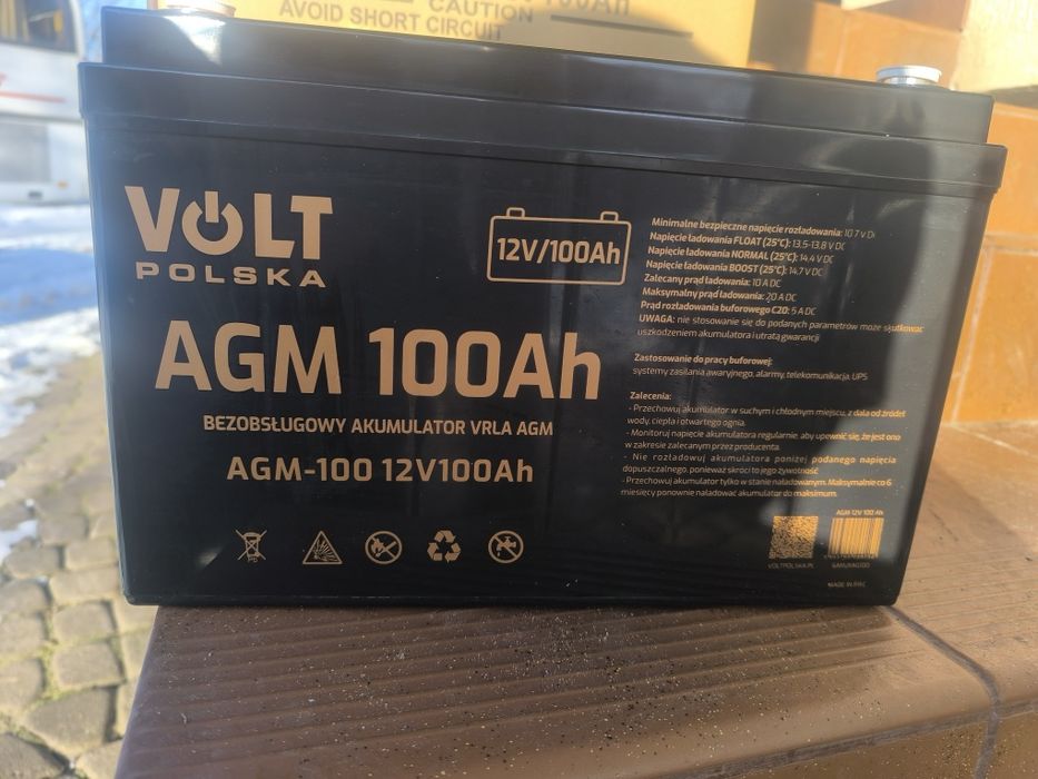2025рік  AGM акумулятор VOLT 12в 100A свіжий для дбж безперебійника