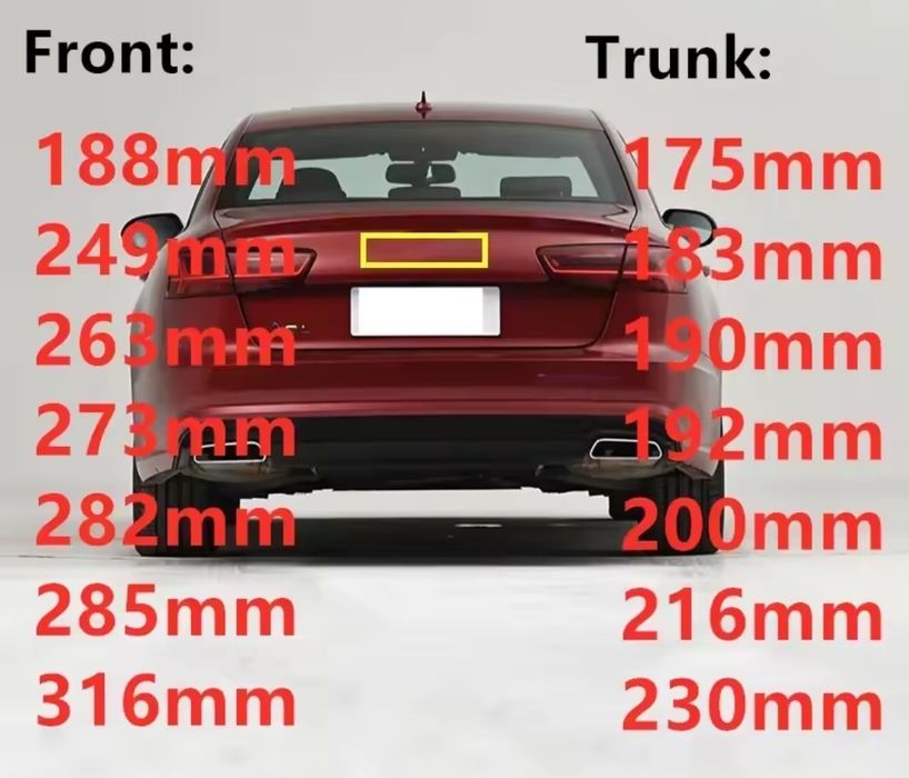 Кільця Audi в решітку багажник на всі моделі хром,чорний глянець