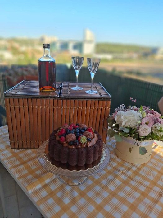 Cesto de piquenique vintage