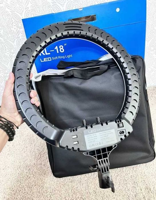 Кольцевая лампа LED RL-18 на 45 см + полная комплектация