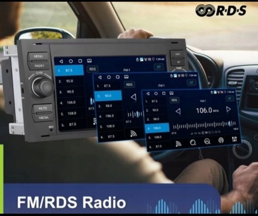Radio GPS Android Ford Focus Kuga S-MAX C-MAX Carplay WIFI BT MP3 4GB