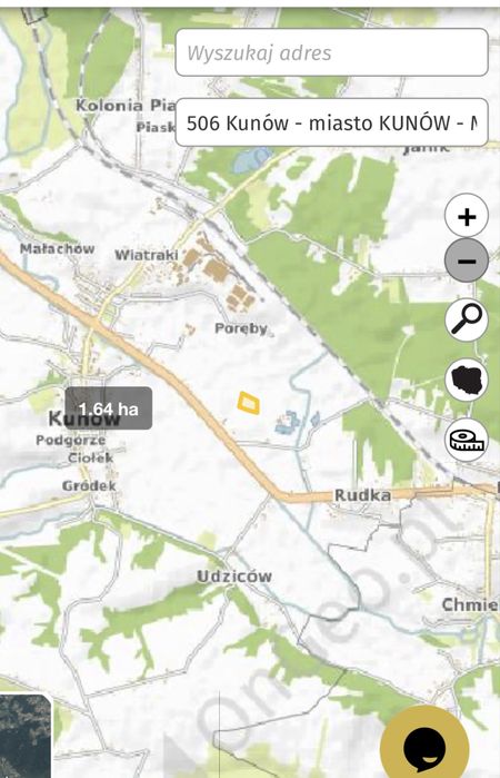 Działka  rolna  1,64 ha