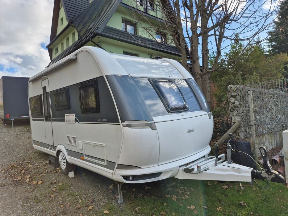 Hobby 455UF DE LUXE  Salon PL 1 wł. Klima Markiza Bagażnik Panel DMC 1350kg F.VAT23%