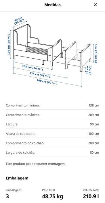 Cama e dois móveis