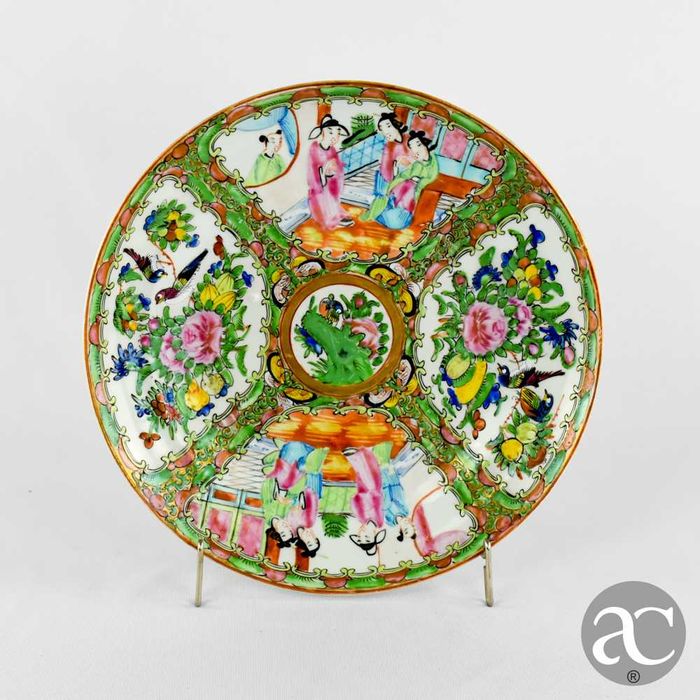 Prato em Porcelana da China decoração Mandarim, séc. XIX, nº 4