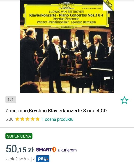 Bethoven 2 koncerty fortepianowe nr 3 i 4