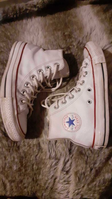 Oryginalne wysokie trampki Converse- Skórzane