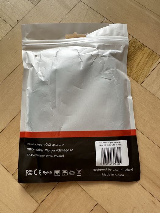 Co2 Kabel adapter USB-C do HDMI 2.1 8K 60Hz M/ M 1.8 m