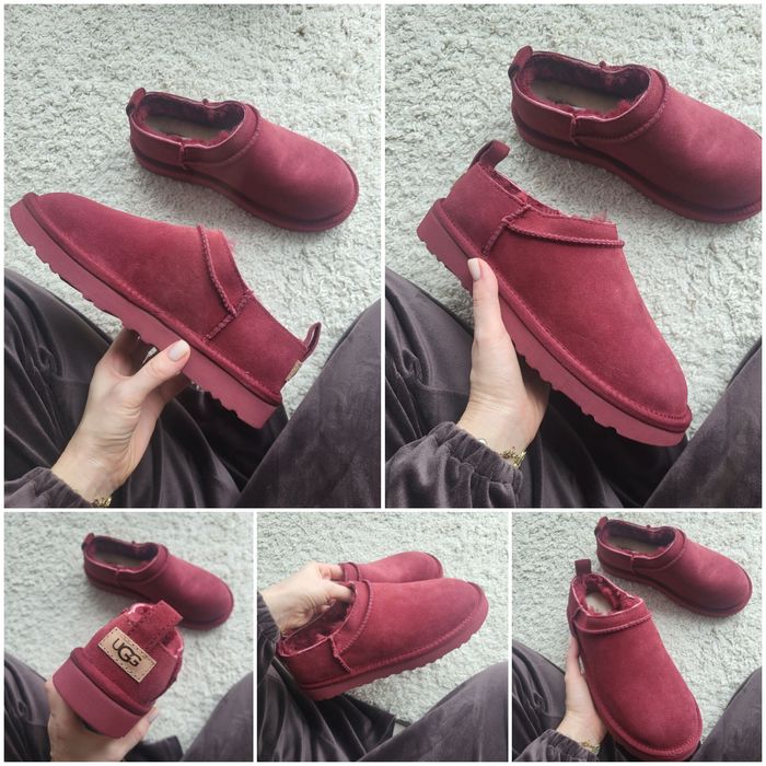 р36-41 Жіночі замшеві Ugg Classic Micro Black Chestnut Beige Sand