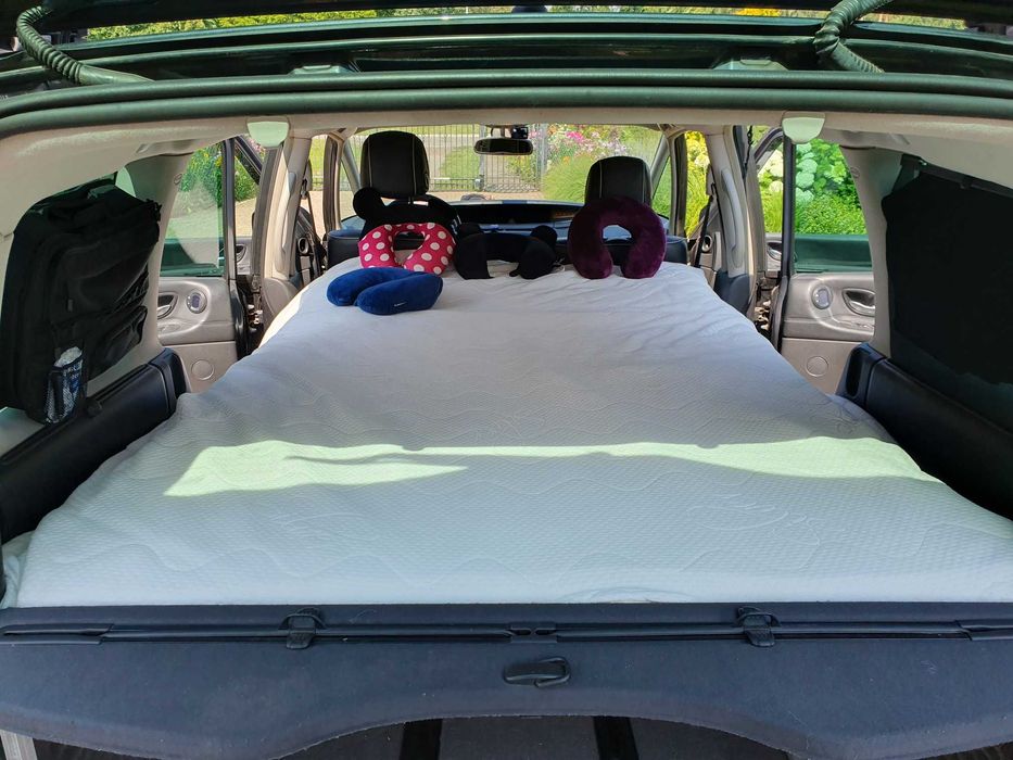 Zabudowa kamper mikrokamper vanlife do spania Renault Grand Espace IV, składana, materac - ZESTAW