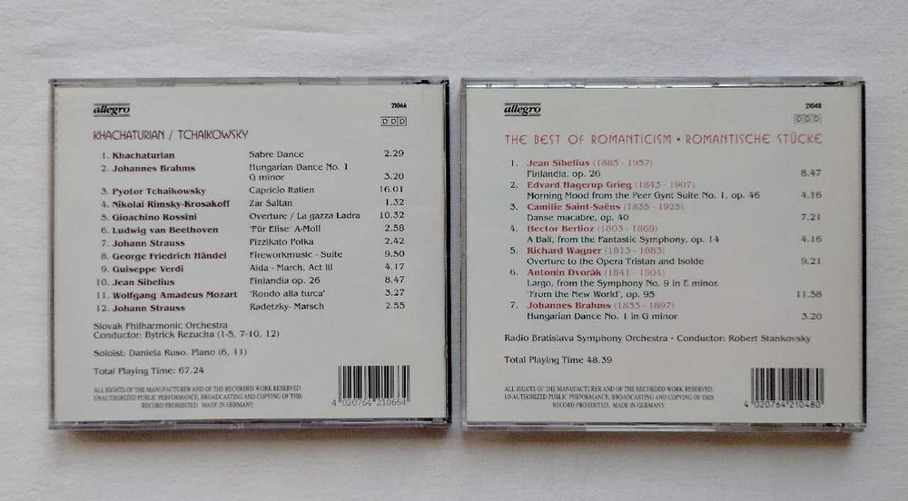 Khachaturian, Tchaikowsky, Brahms - zestaw CD