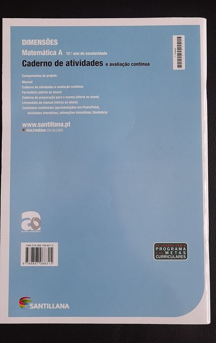 Caderno de atividades de matemática 12°ano