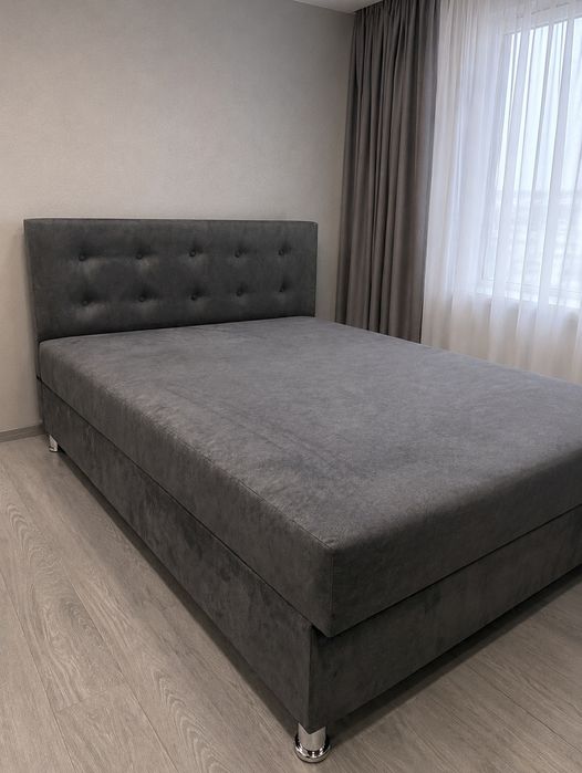АКЦИЯ! Двуспальная кровать с подъемным механизмом, матрасом и коробом для белья!