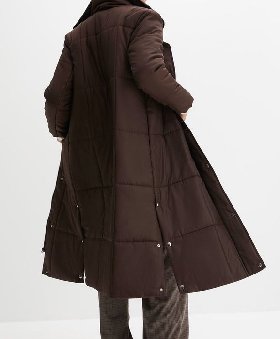 B.P.C płaszcz pikowany brązowy 38.