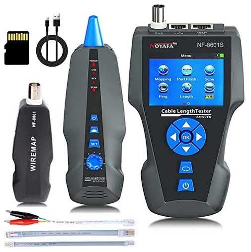 NOYAFA NF-8601S  тестер  мережевого кабелю RJ45 CAT6 Lan трекер PoE