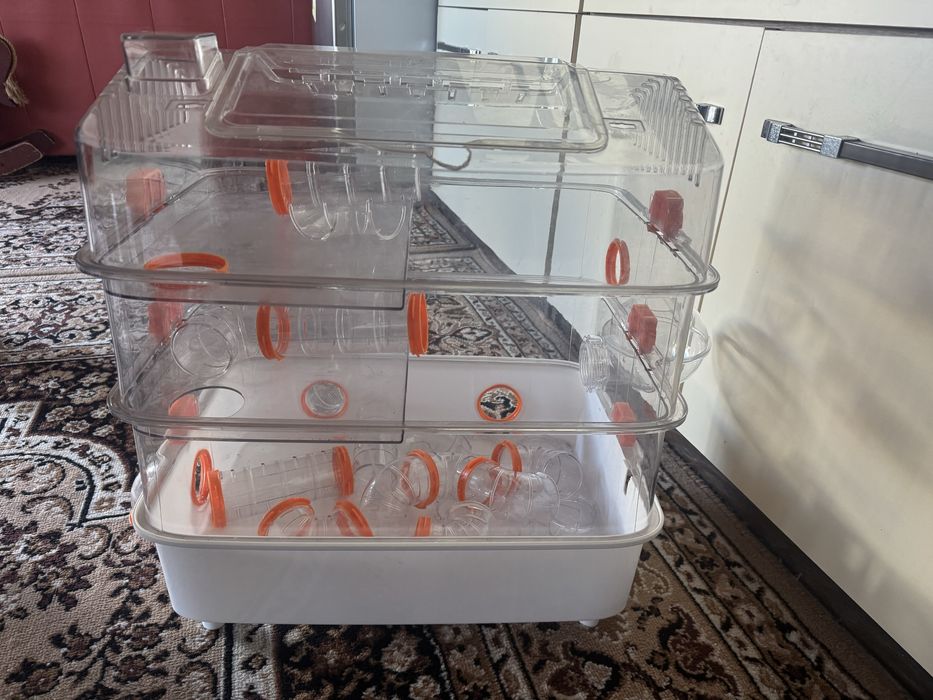 Gaiola hamster 3 niveis com acessorios