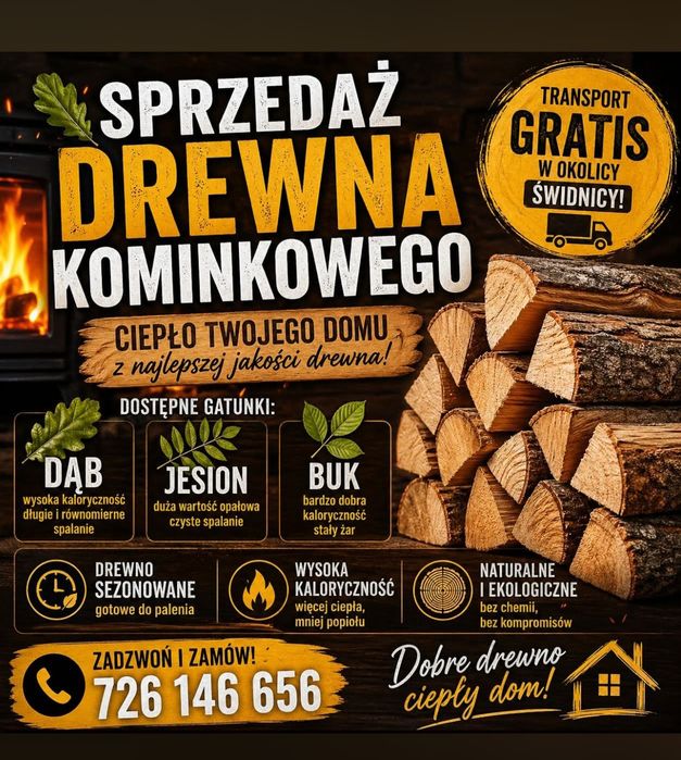 Bardzo suche Drewno kominkowe i opałowe