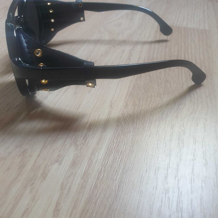 Steampunk okulary czarne nowe