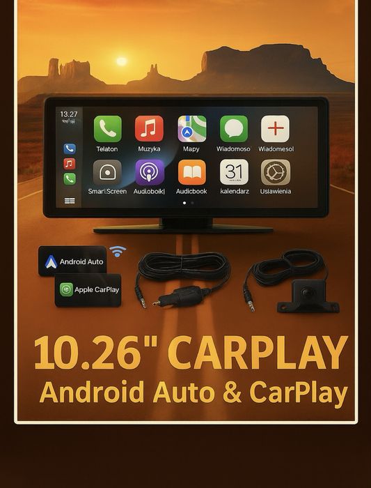 Stacja multimedialna Wyswietlacz Android Auto Carplay swieta prezent