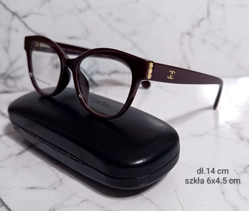Okulary zerowki z powloka Chanel