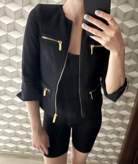 Синій твідовий піджак Michael Kors, розмір 0