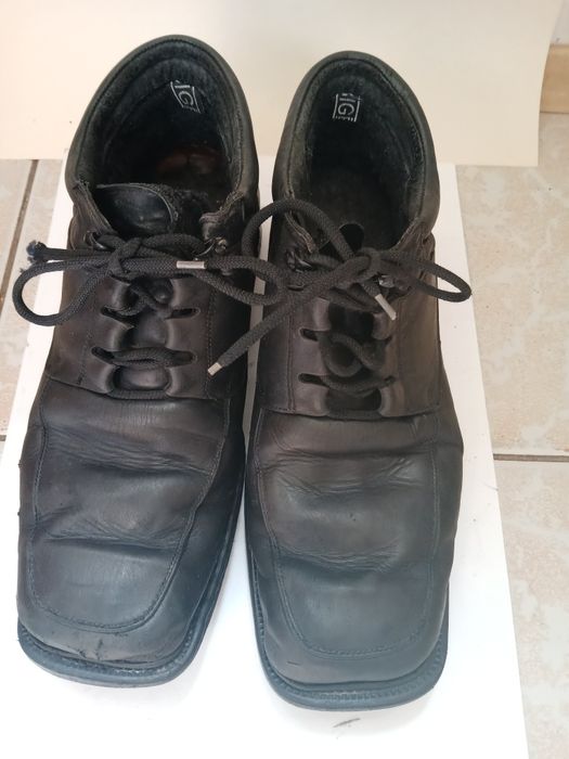 Ботинки на меху зимние кожаные черные фирма BIG BOSS 48 размер.