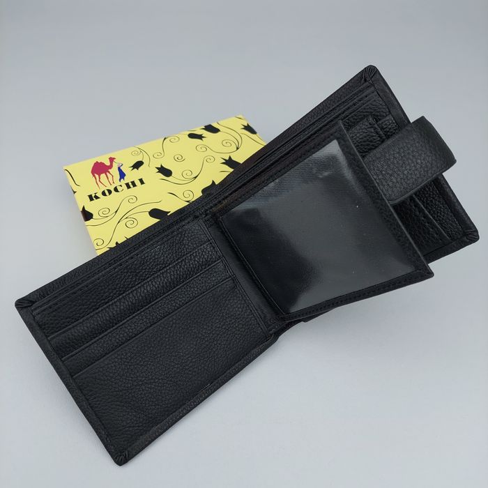 Гаманець чоловічий Kochi шкіряний кошелек мужской кожаный чёрный кожа
