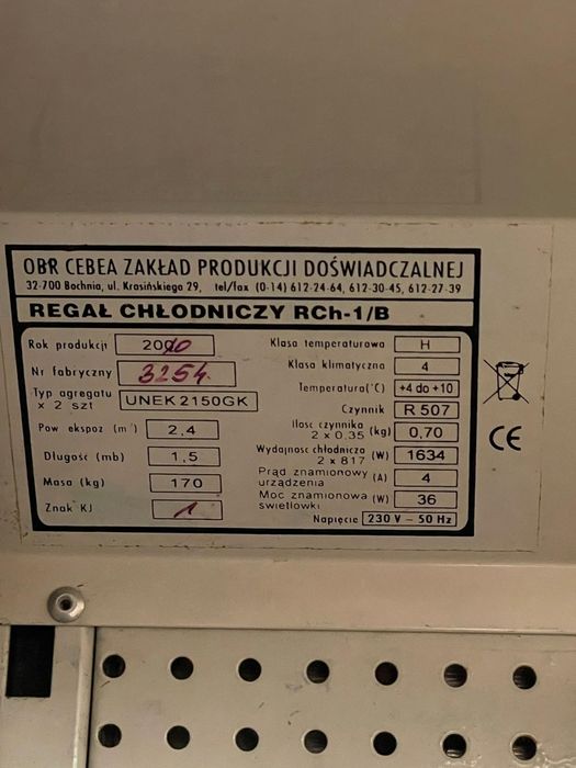 Regał chłodniczy CEBEA