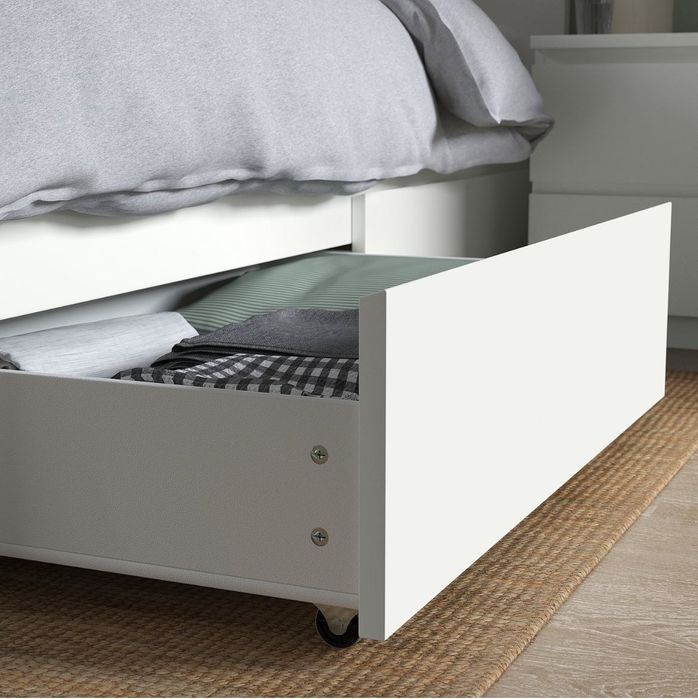 Cama Solteiro IKEA branca com gavetas