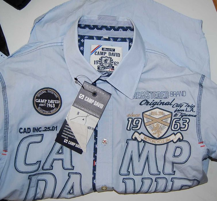 CAMP DAVID  roz.M  koszula męska ,bawełna ,z metką