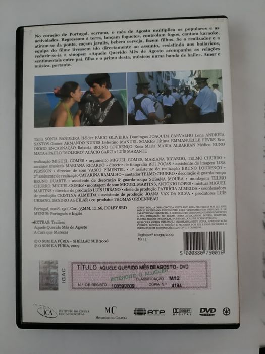 Dvd do filme "Aquele Querido Mês de Agosto" (portes grátis)
