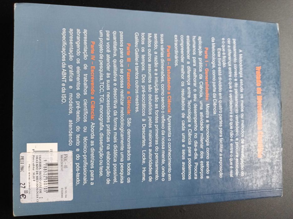 "Tratado de Metodologia Científica" por Silvio Luiz de Oliveira